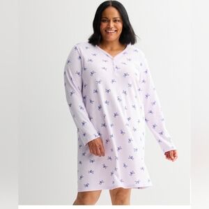 NWT Croft & Barrow Knit Sleepshirt SIZE 1X Dogs print